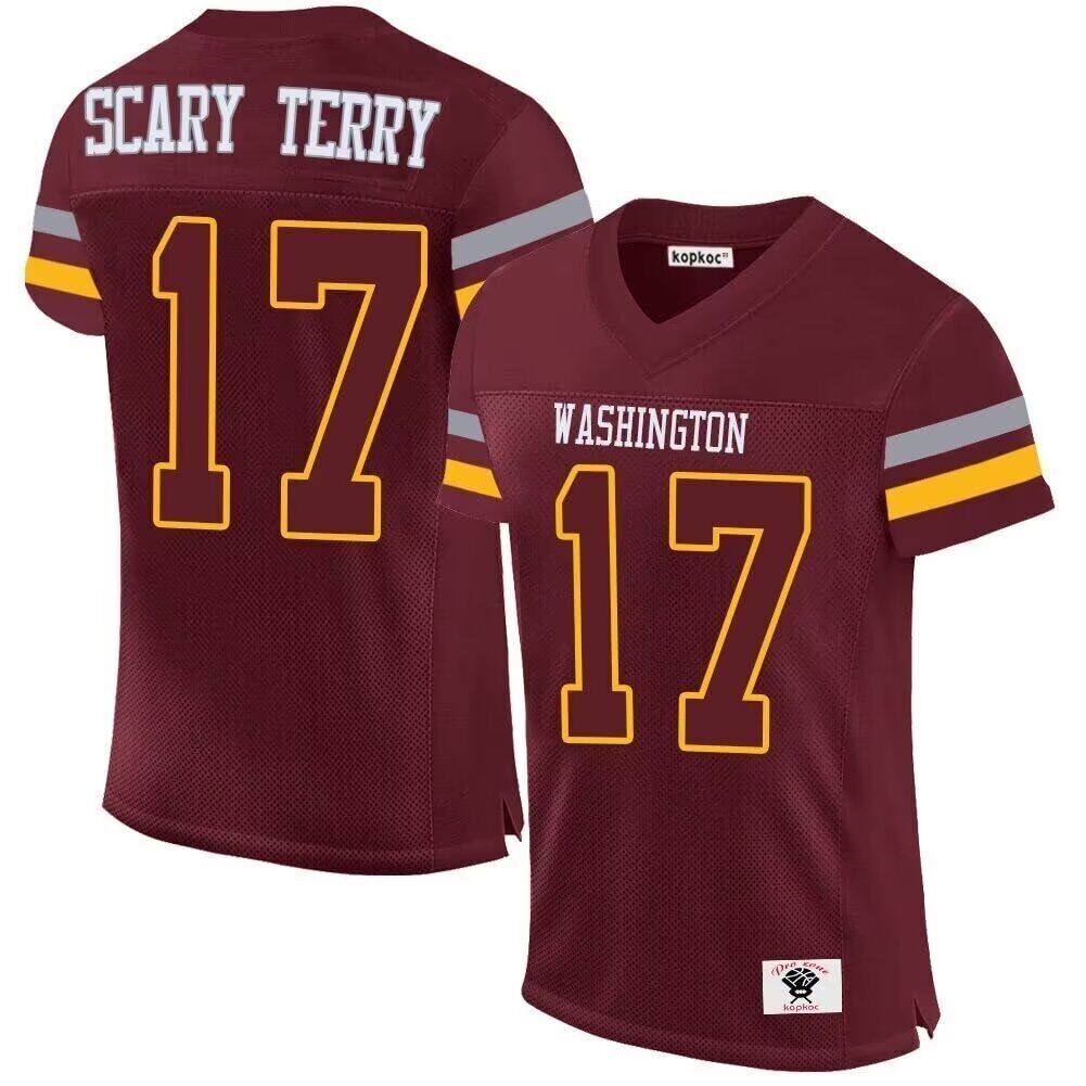 Men NFL Washington Commander #17 Scary Terry 2024 Nike Game red throwback Jersey->washington commanders->NFL Jersey
